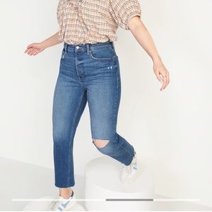 Old Navy Sky Hi Straight Leg Jeans